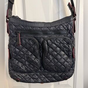 MZ Wallace Quilted Small Mia Crossbody Bag - Black